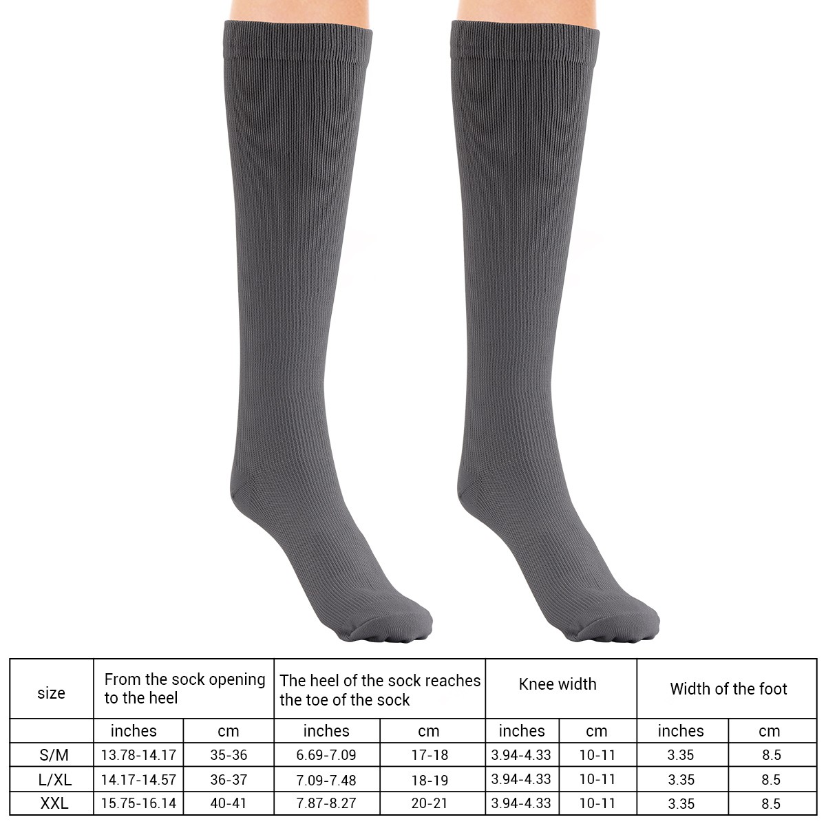 6 Pairs Copper Compression Socks 15-20mmHg Graduated Support Mens Womens S-XXL