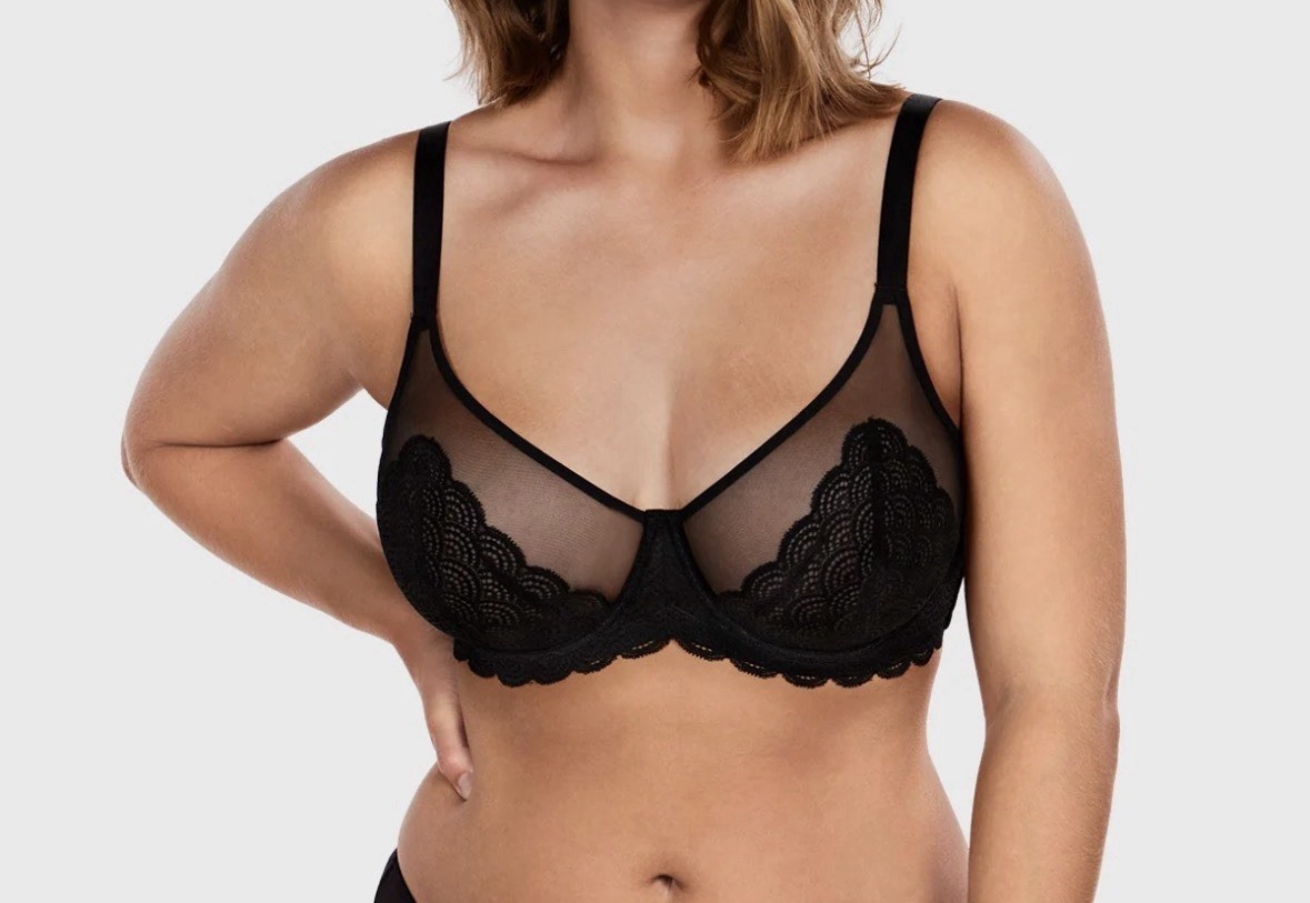 Mermaid Scales Lace Underwire Bra- HSIA 34DD-42DDD