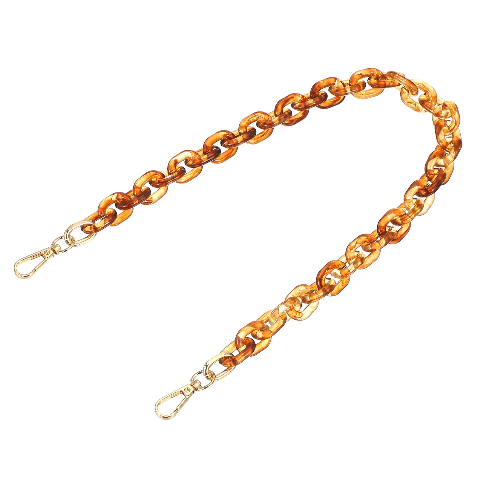 24″ Acrylic Chain Purse Strap Replacement Luxury Handbag Strap Transparent/Brown