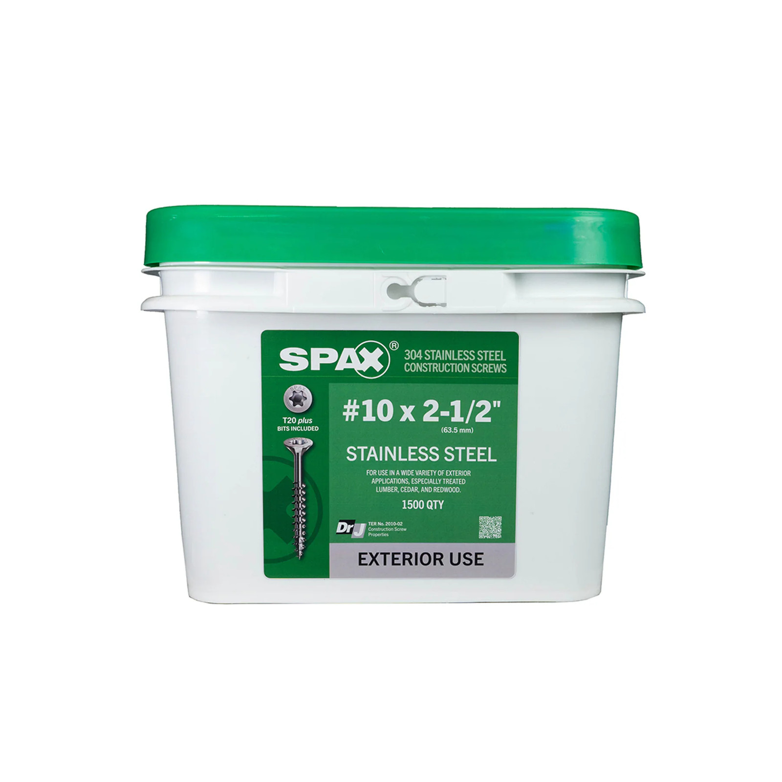 SPAX 304 Stainless Steel #10 x 2-1/2-in Stainless steel Exterior Construct|14865