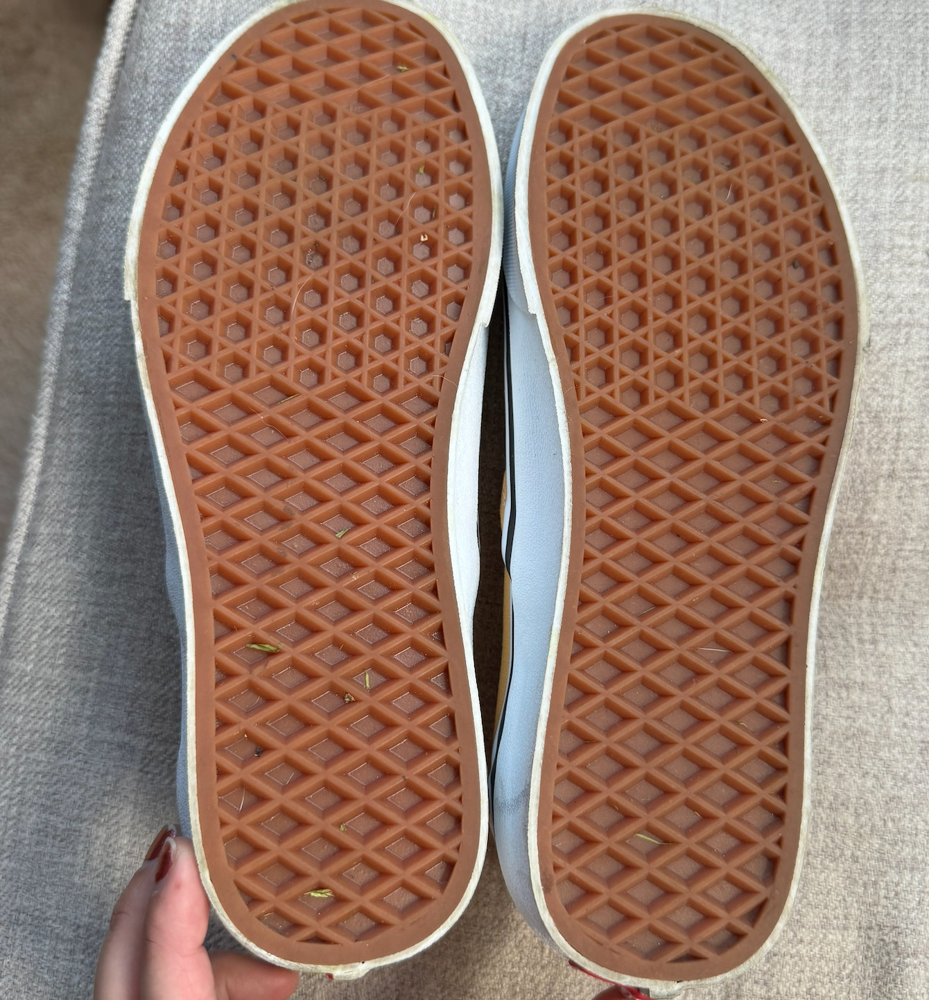 Vans Classic Slip On Checkerboard Yellow White Womens Size 8.5 Canvas Shoes