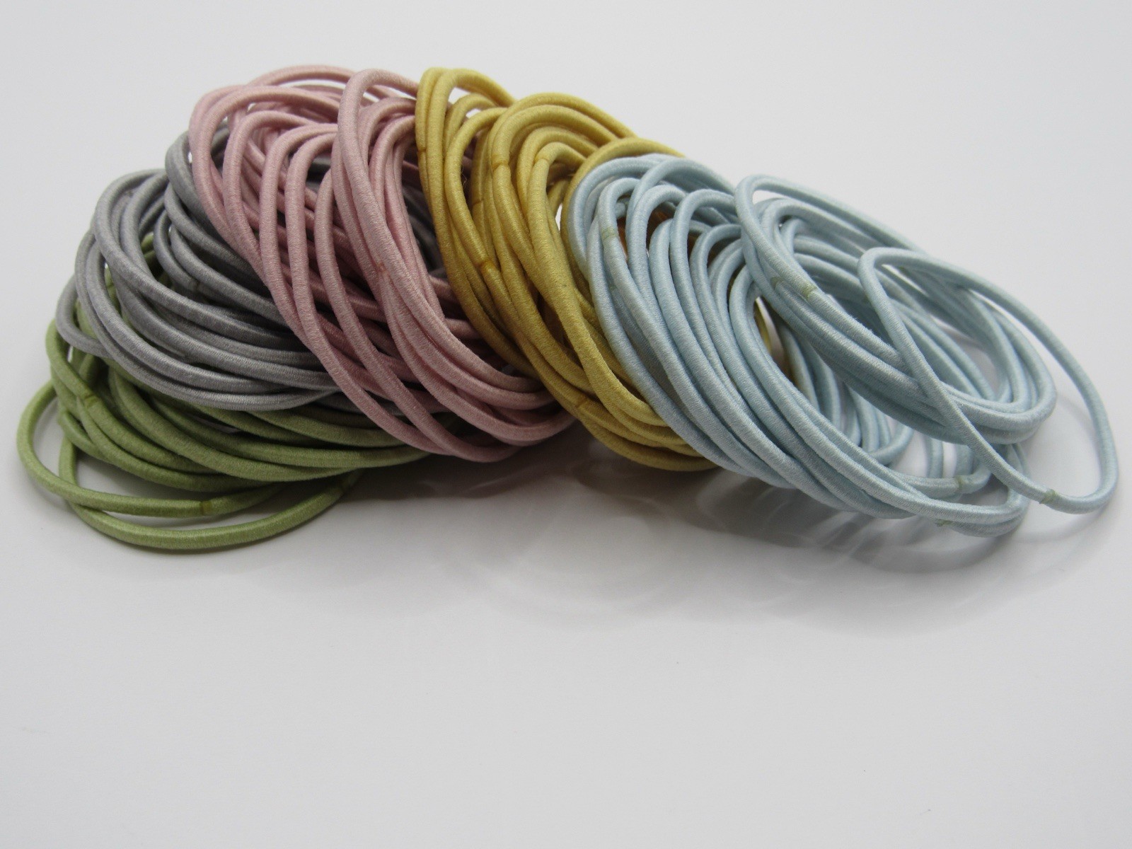 100 Colitas Elásticas Pastel para Cabello Ligas Suaves para Niñas y Mujeres