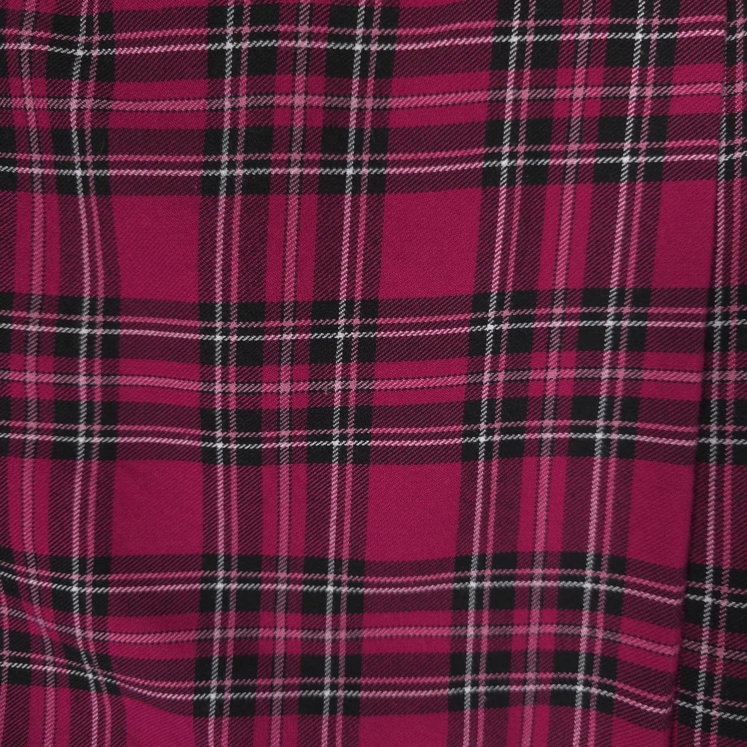 SPORT KILT Women’s Mini Skirt Pleated Pink Black MEDIUM Punk Goth Plaid USA MADE