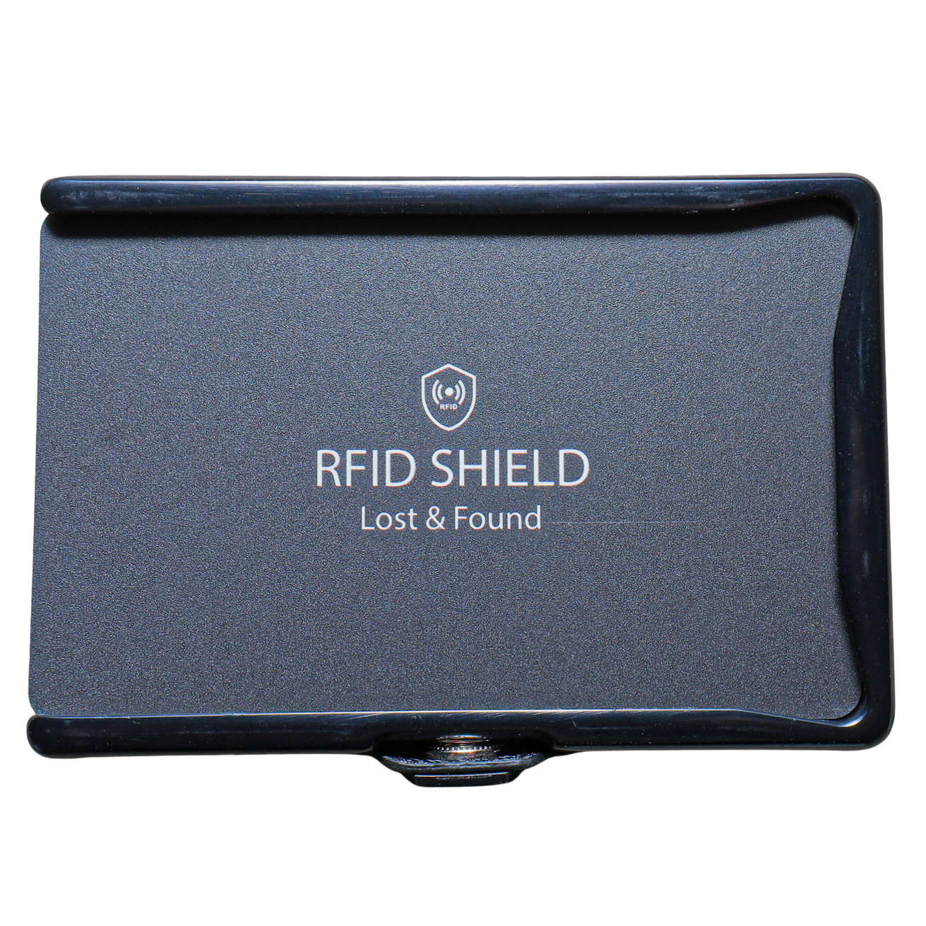 RFID Blocking Slim Solid Leather Aluminum Wallet – ZNAP by slimpuro (Black)