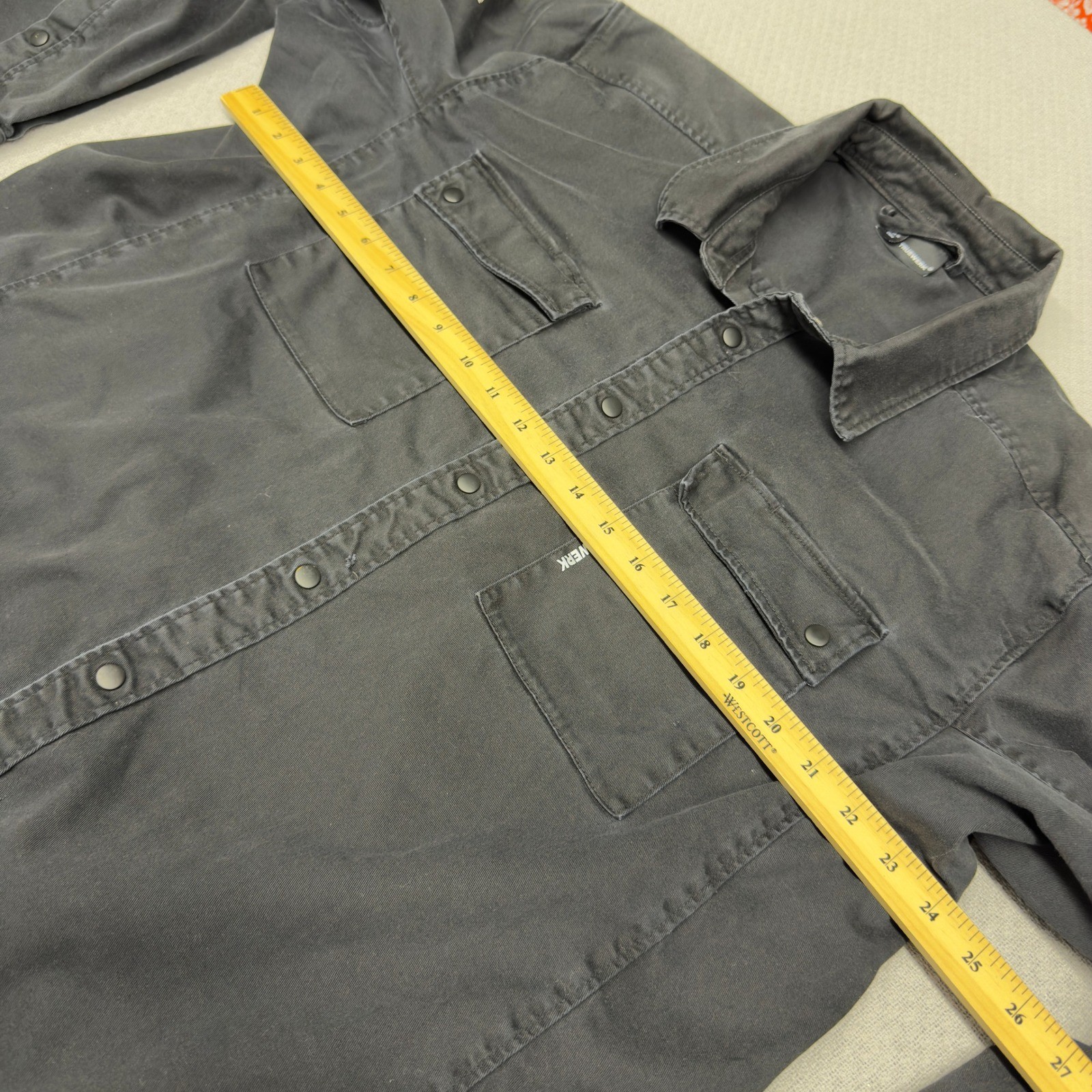 Truewerk FR Shirt Mens 2XL Black Flame Resistant Cotton Workwear Snap Utility