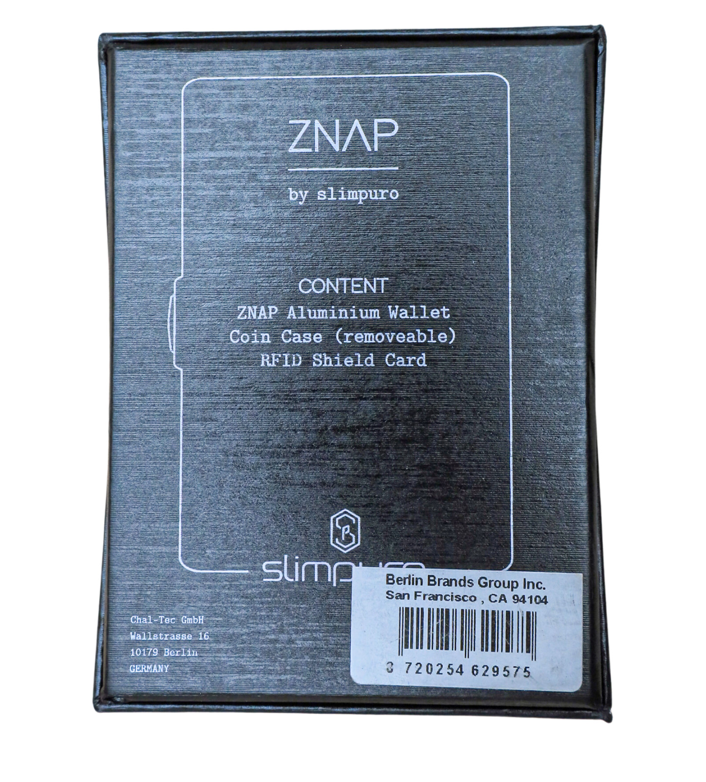 RFID Blocking Slim Solid Leather Aluminum Wallet – ZNAP by slimpuro (Black)