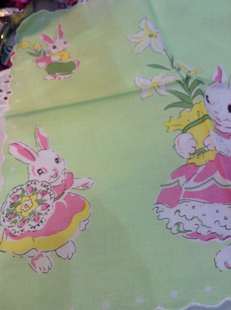 Adorable Easter Bunny Handkerchief – Hankie
