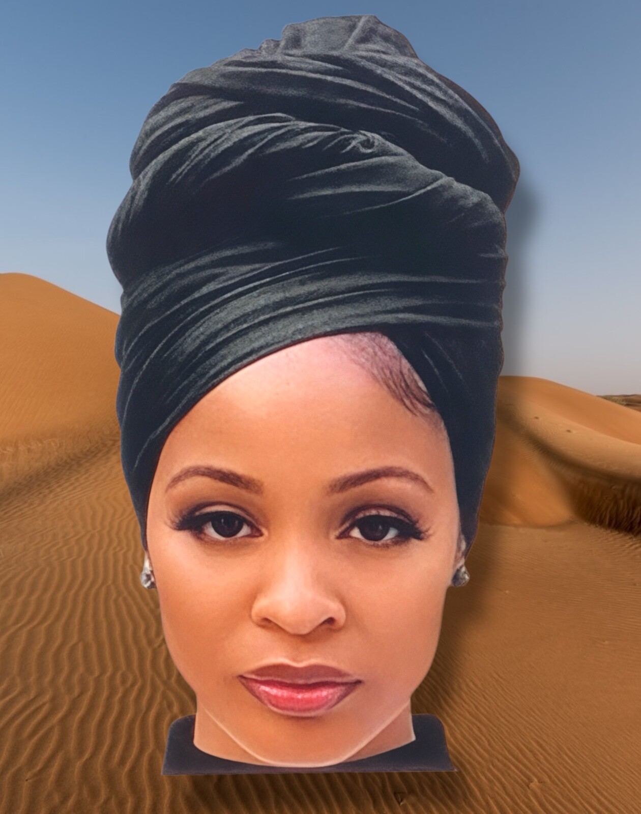 African Head Wrap Turban Stretch Jersey Long Scarf Soft Hair Wrap USA Seller