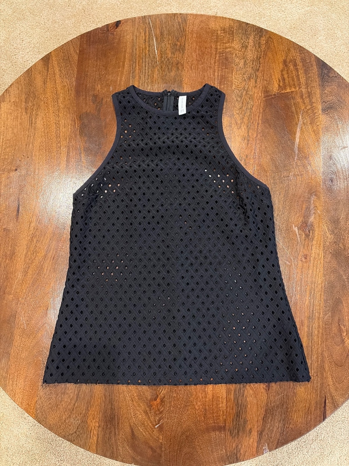 bec and bridge black racer back top