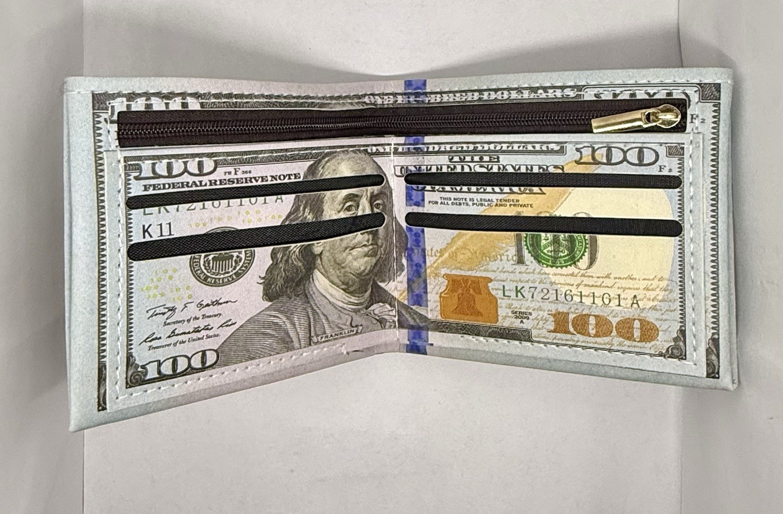 Wallet 100 Bill Printed Leather Bifold Novelty