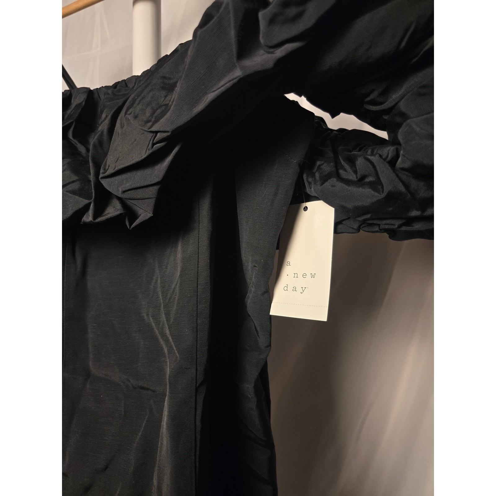 a new day Black One-Shoulder Ruffle Dress Size 14