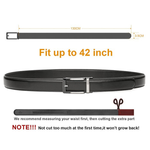 Click Lock Belt Leather Automatic Buckle 28″-48″ Perfect Companion to Oxfords