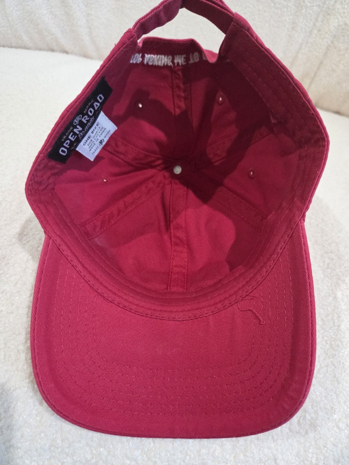 Open Road Brands Red Retirement Baseball Cap Hat Adjustable One Size Unisex