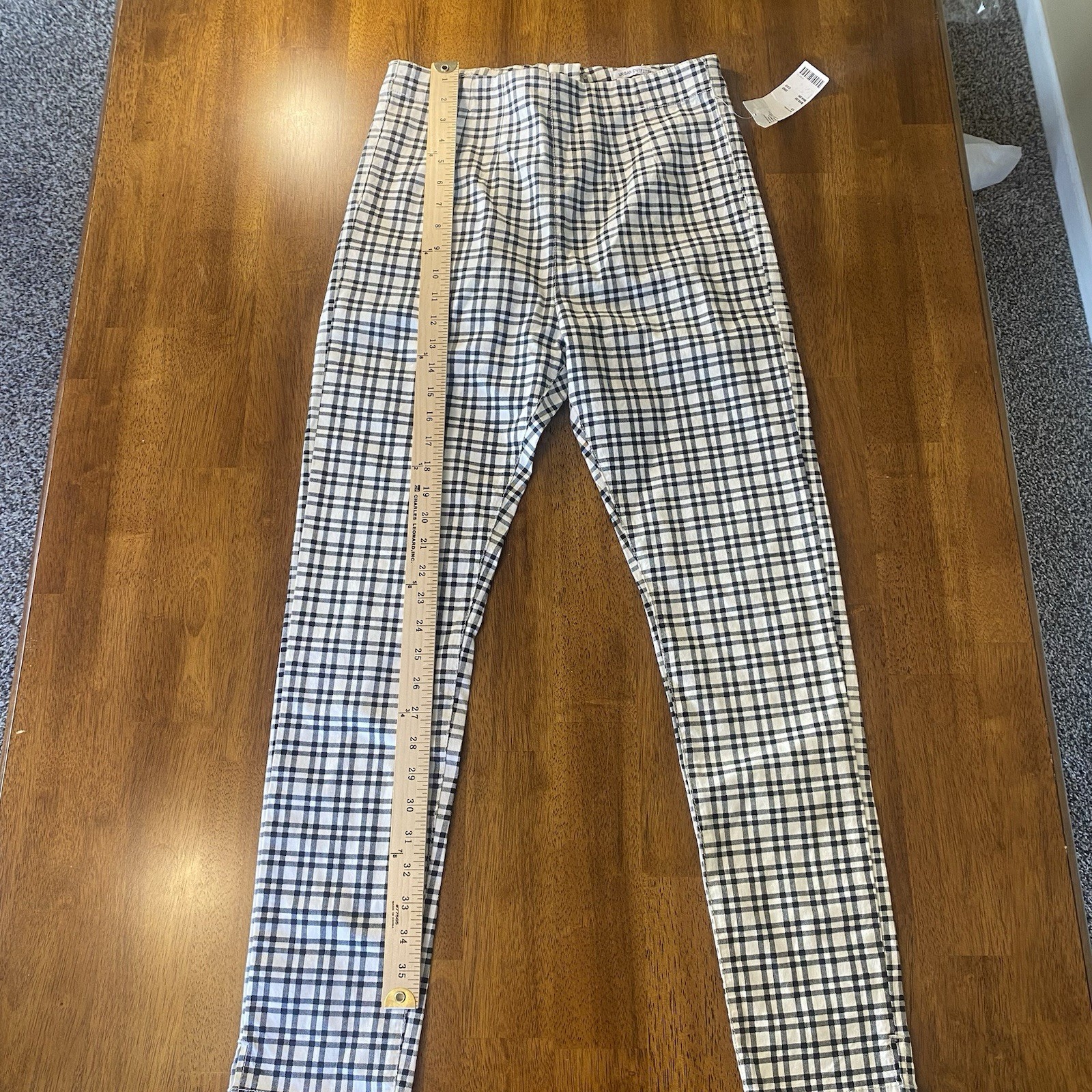 Urban Outfitters Black and White Checkered Chinos NWT Size 8
