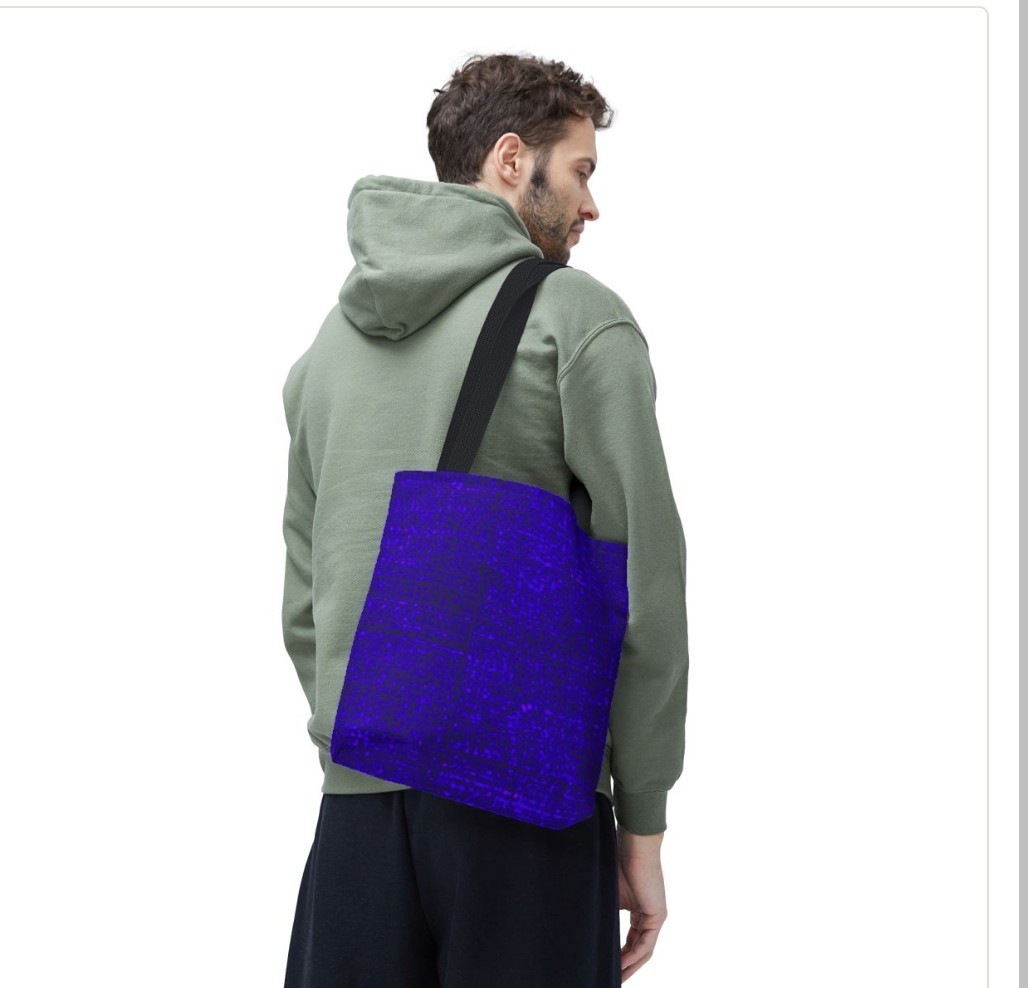 Tote Bag AOP Blue Textured Design