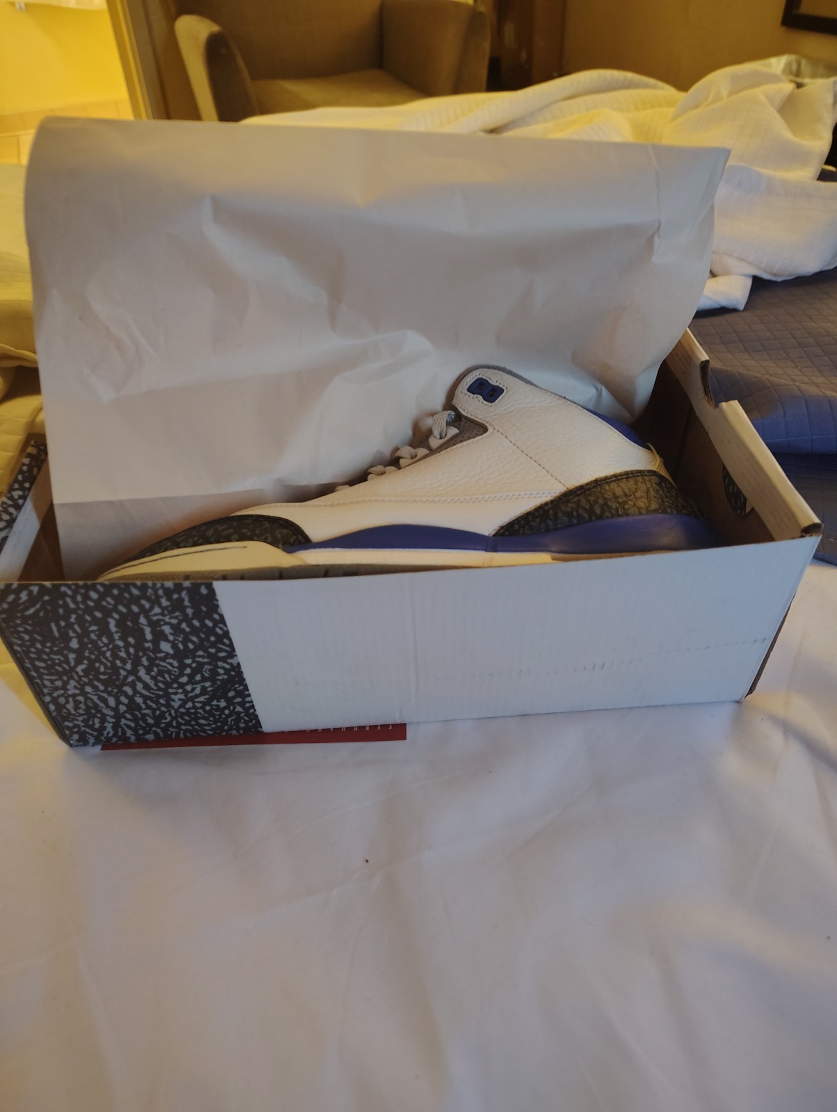 Air Jordan 3 Mid US Size 10.5 White/Blue/Gray