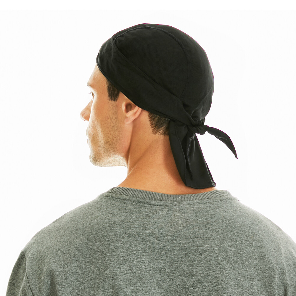 2 Pack Motorcycle Wrap Du Do Black Bandana Paisley Doo Rag Head Skull Cap Durag