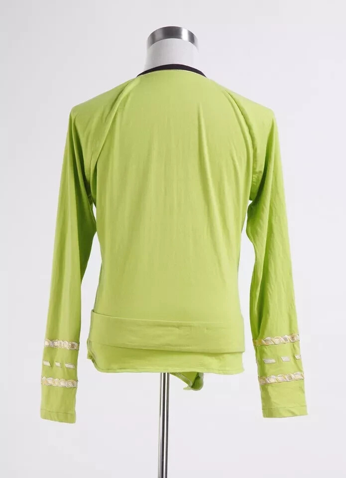HOT Star Trek TOS Green Wrap Command Cosplay Halloween Carnival Costume Party