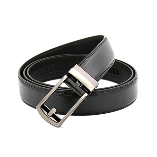 US Men’s Click Lock Belt Leather Automatic Buckle Lock Durable Belt 28″-48″