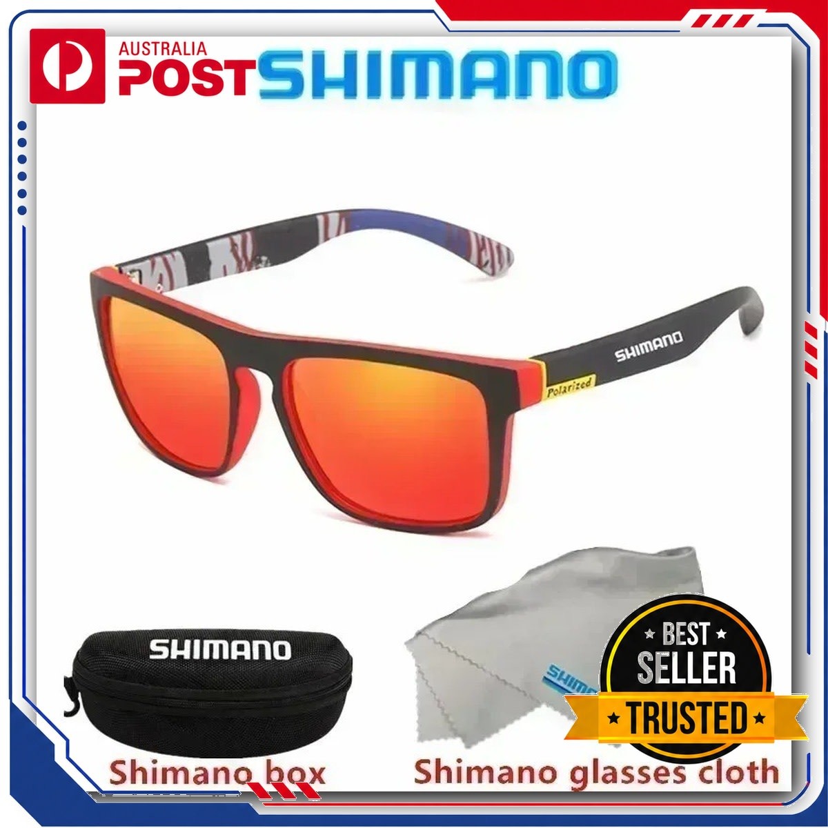 Shimano Men UV400 Polarized Sunglasses Fishing Sports Eyewear for Driving