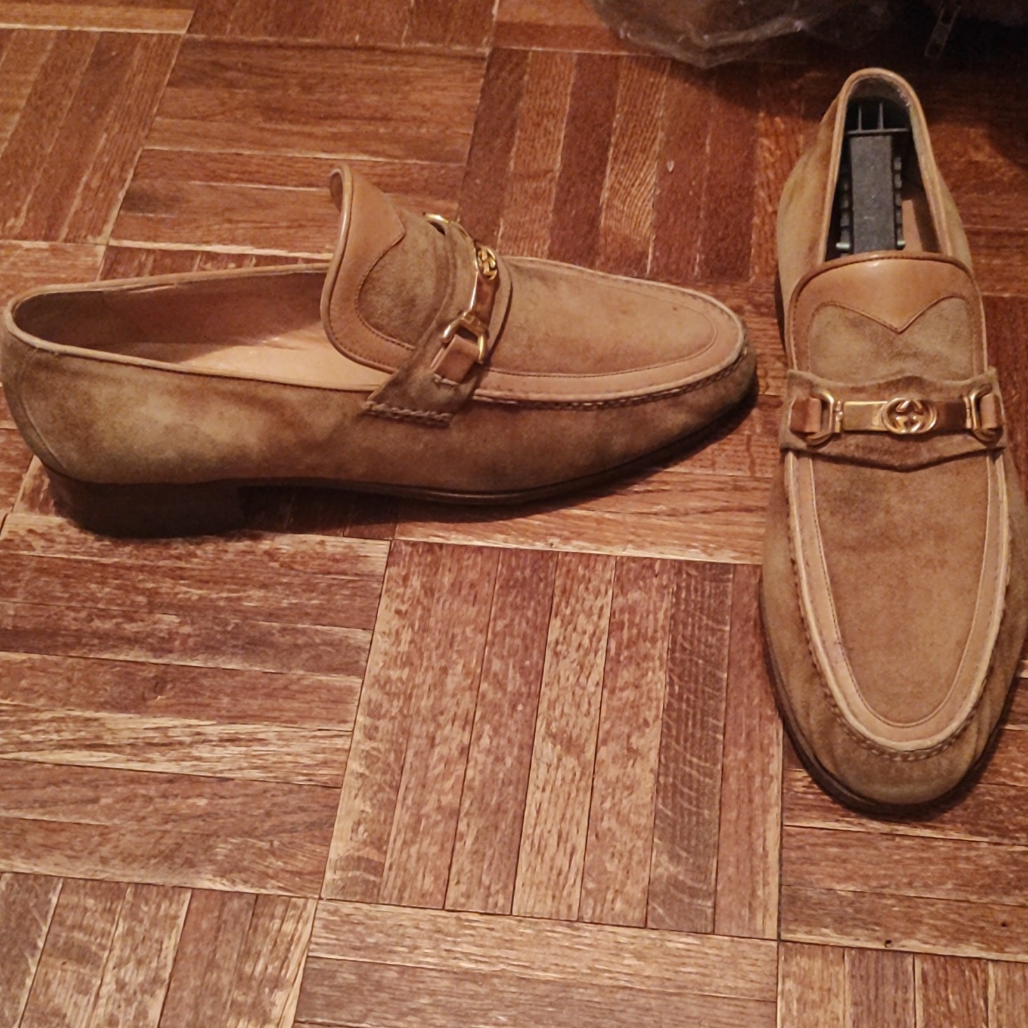Gucci Suede Horsebit Loafers Slip-On Brown Men’s Size 7 Made in Italy