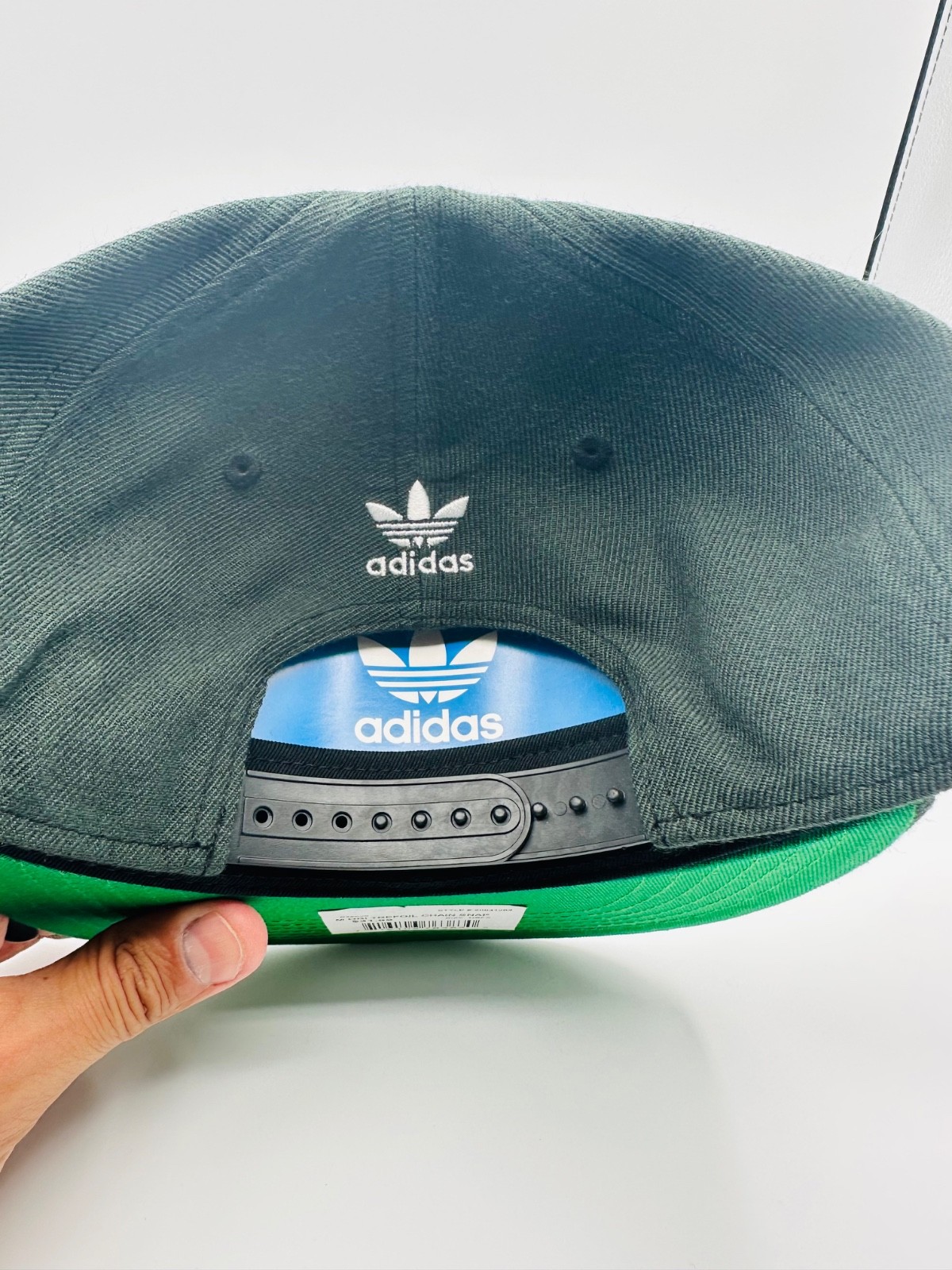 Adidas Originals Trefoil Chain Snapback Hat Black White Logo OSFA NWT