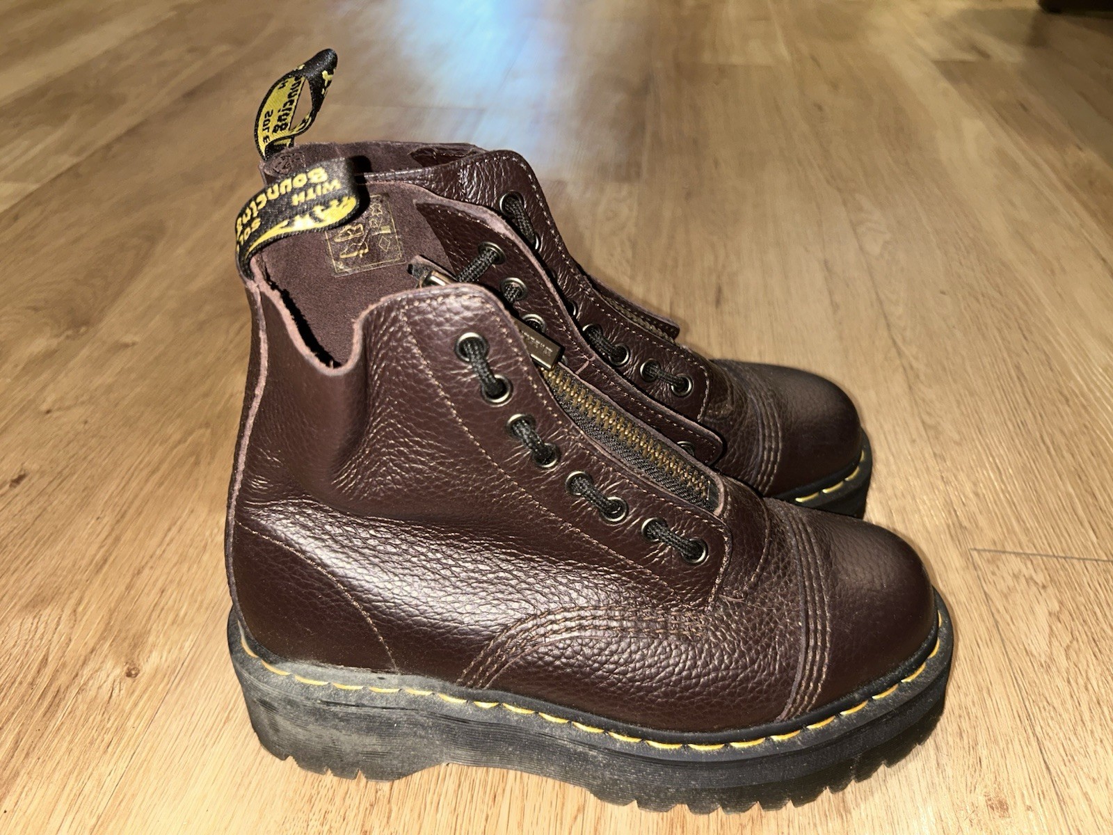 Doc Marten’s Maroon Sinclair Zip Up Lace Up Boots Womens US 8 UK6