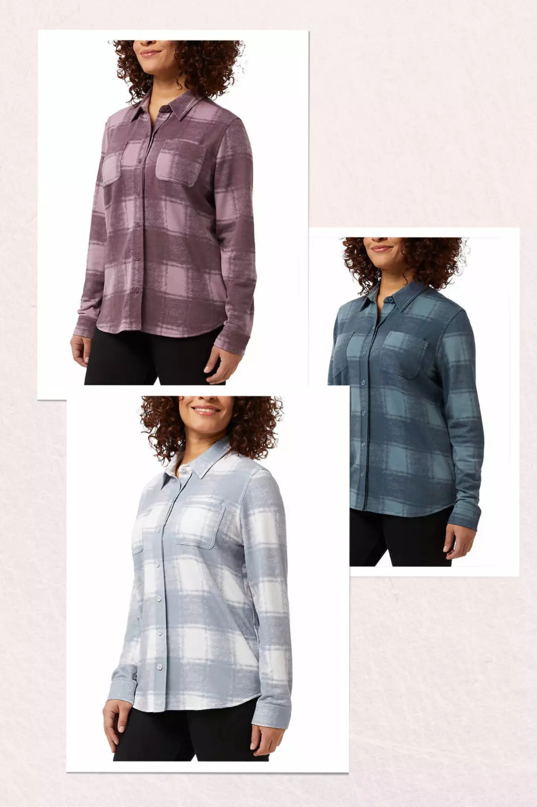 32 Degrees Ladies’ Cozy Knit Button-Up Shirt VARIATION