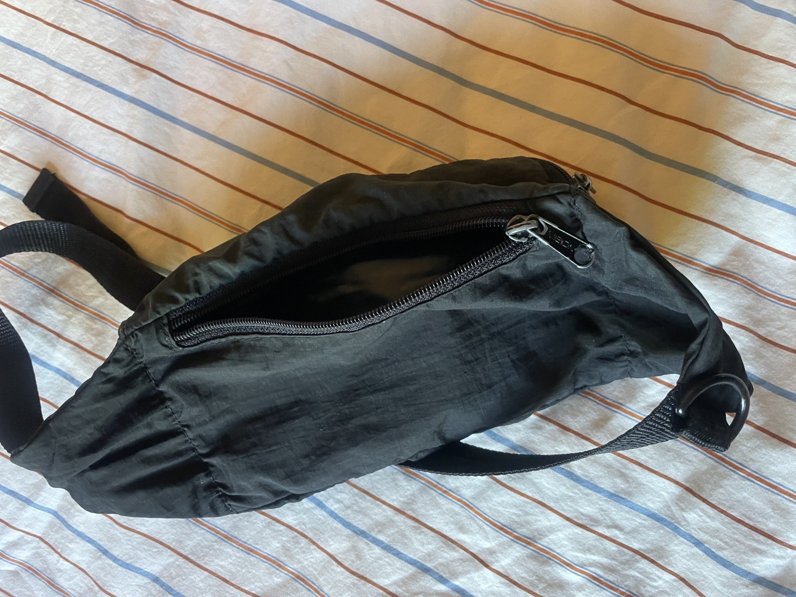 Vision Retro 80’s 90’s Black Fanny Pack Waist Bag Neon Mountain W/Pockets Korea