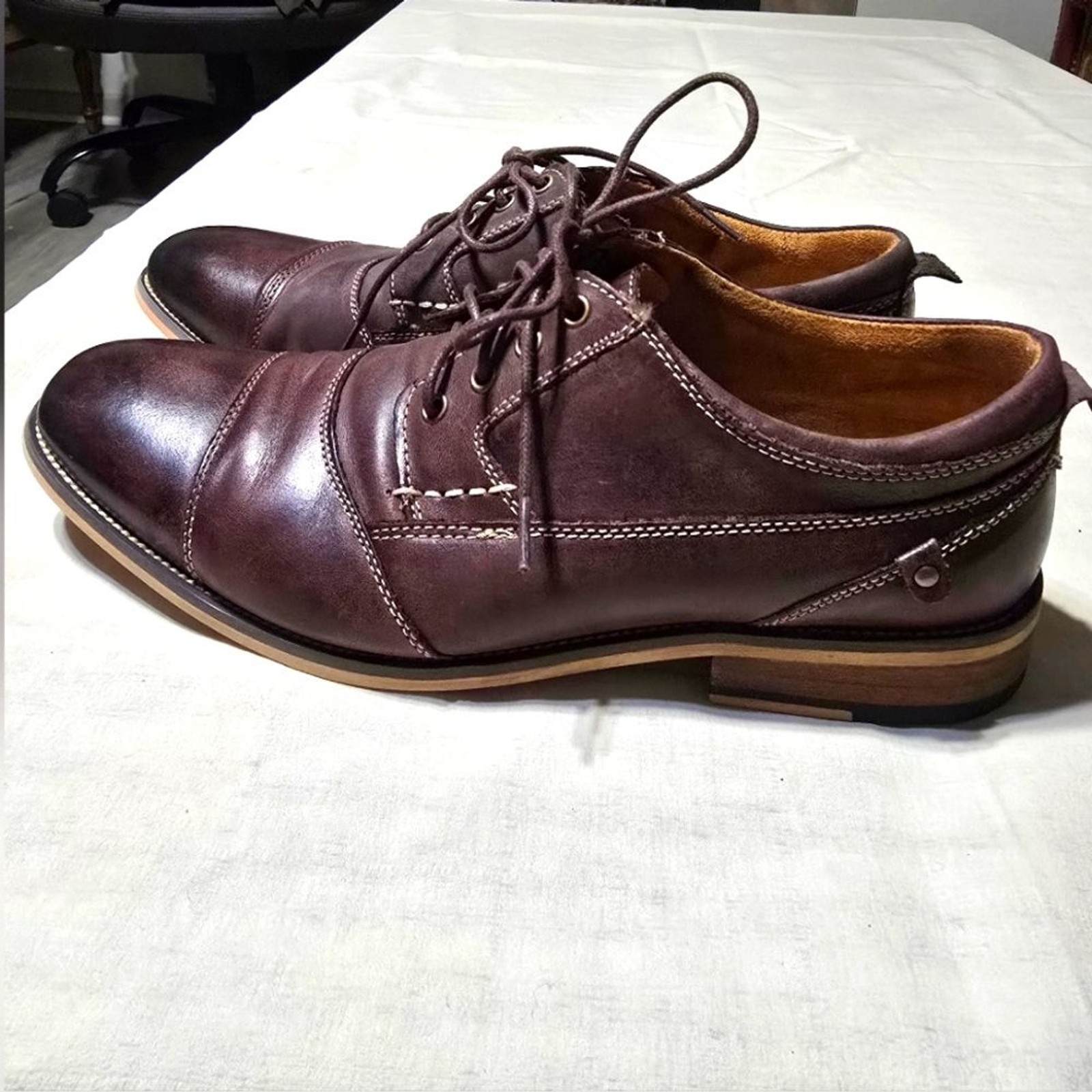 Steve Madden Men’s Brown Leather Dress Shoes