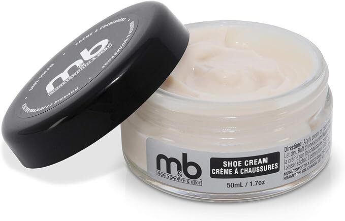 Moneysworth Best Boot & Shoe Cream Polish 50ml 1.7oz with/ without dauber brush