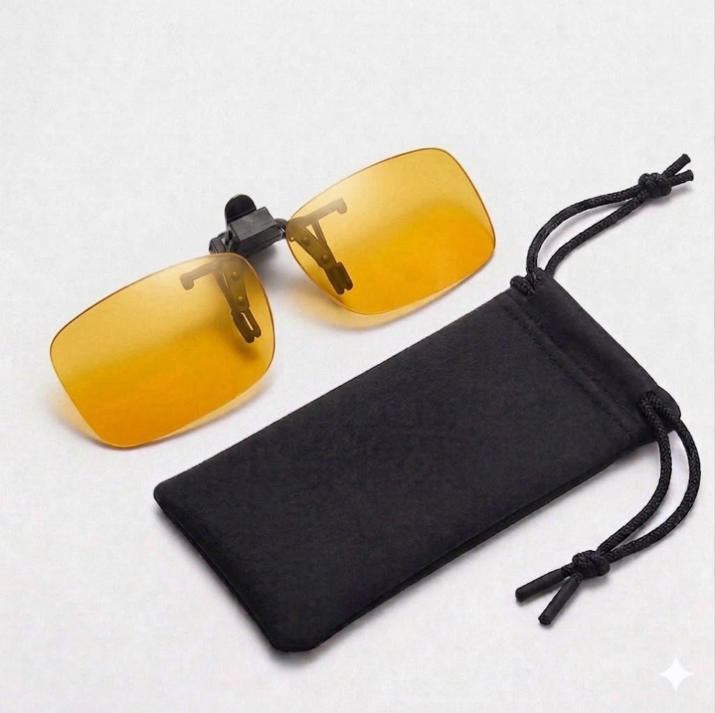 Polarized Sunglasses Flip Up Clip On Men Women 100% UV400 Protection With Pouch