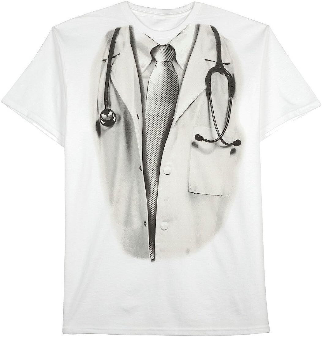Hybrid Apparel Men’s Graphic T-Shirt Men’s Large Male Doctor NWOT Free Ship
