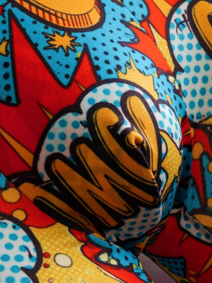 10 Pcs/Pack Men’s Thin Printed Graffiti Pattern Boxer Brief