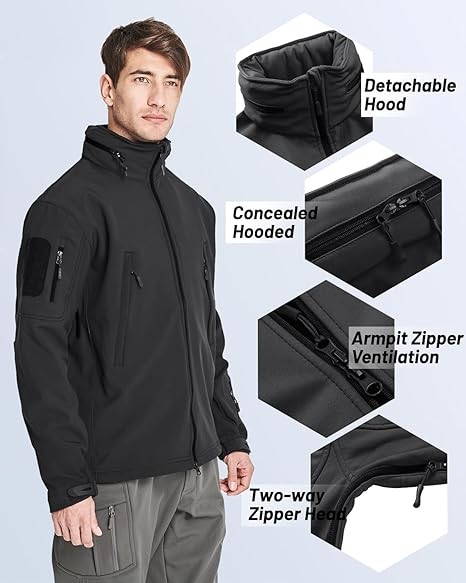 Mens Tactical Jacket Military Waterproof Coat Soft Shell Work Windbreaker Jacket