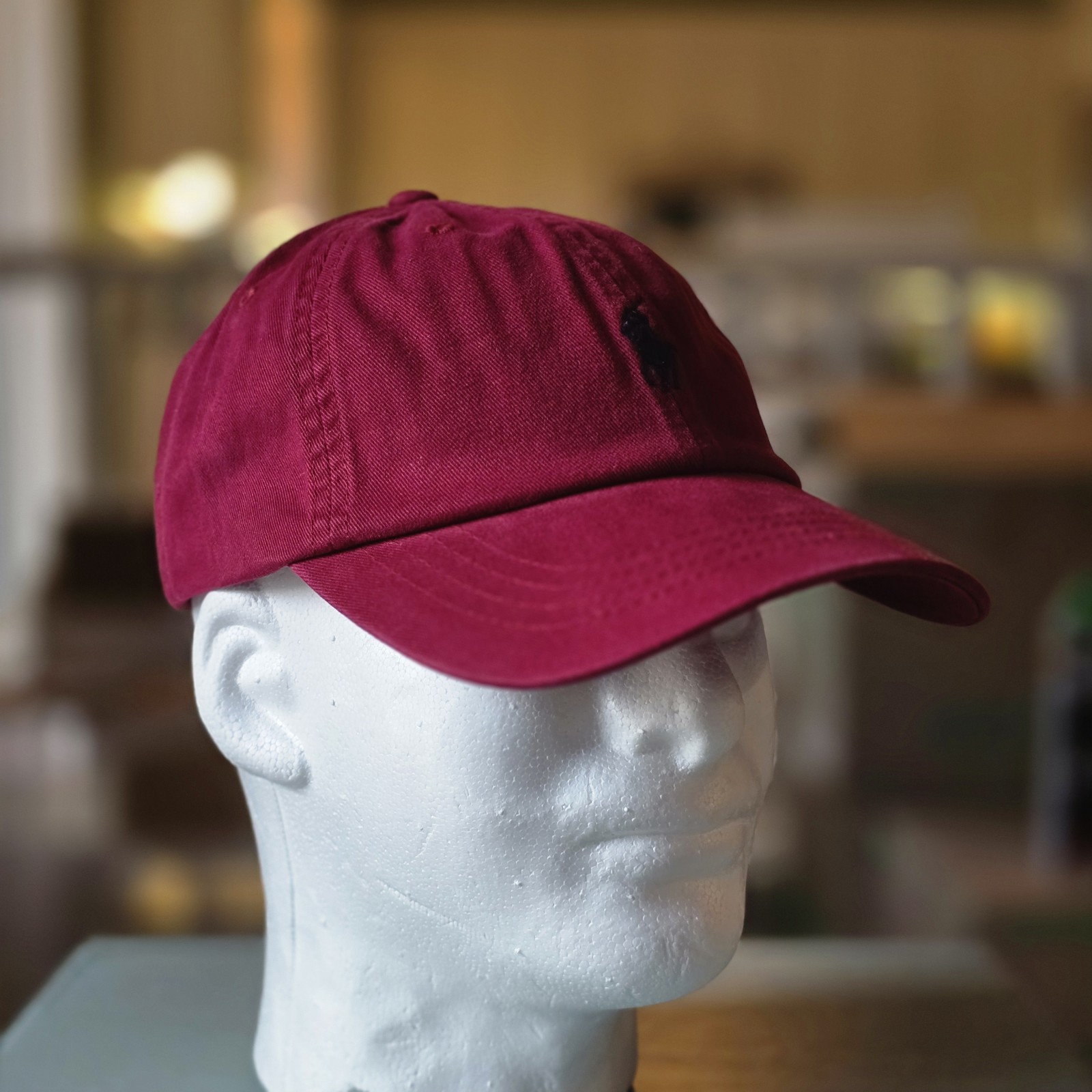 Polo Ralph Lauren Men’s One Size Cotton Chino Adjustable Ball Cap Maroon Wine