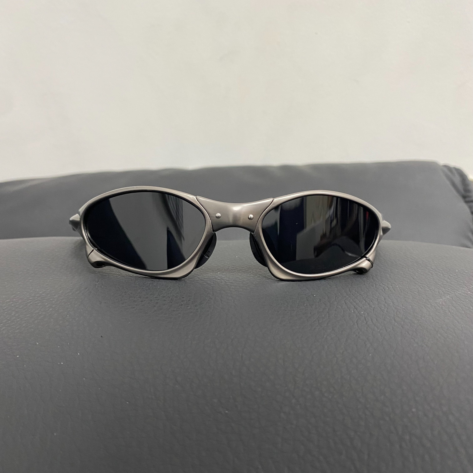 Vintage Y2K Oakley Penny X-Mental Polarized Sunglasses Black Lenses Gray Frame