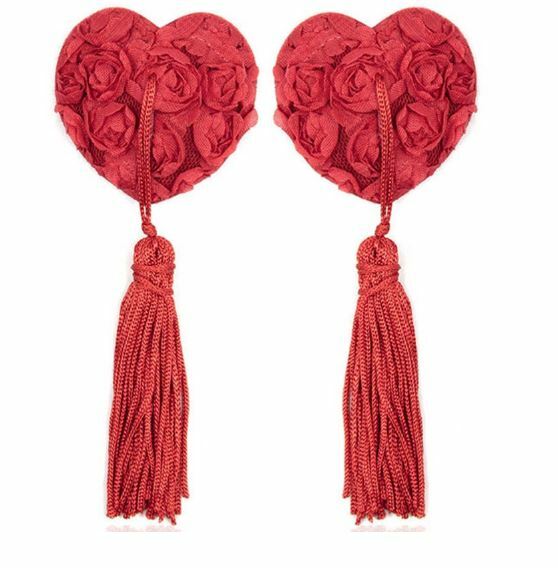 1pc Pasties Breast Bra Stickers Women Sequin Tassel Nipple Cover Adhesive Heart