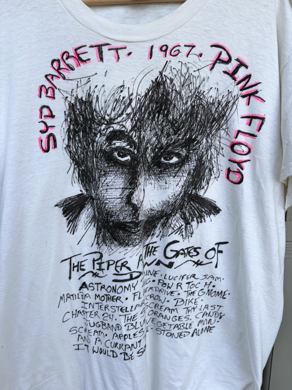 Vintage 80s 90s Syd Barrett T shirt Pink Floyd Piper At the Gates Of Dawn XL