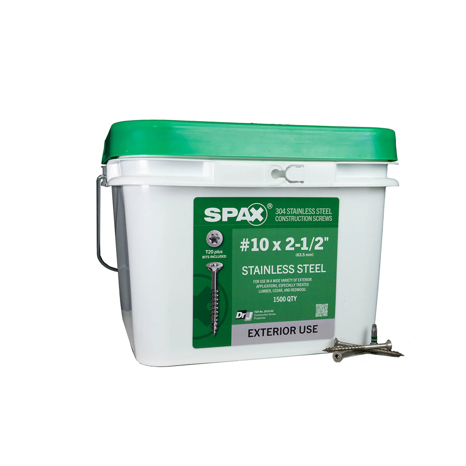 SPAX 304 Stainless Steel #10 x 2-1/2-in Stainless steel Exterior Construct|14865