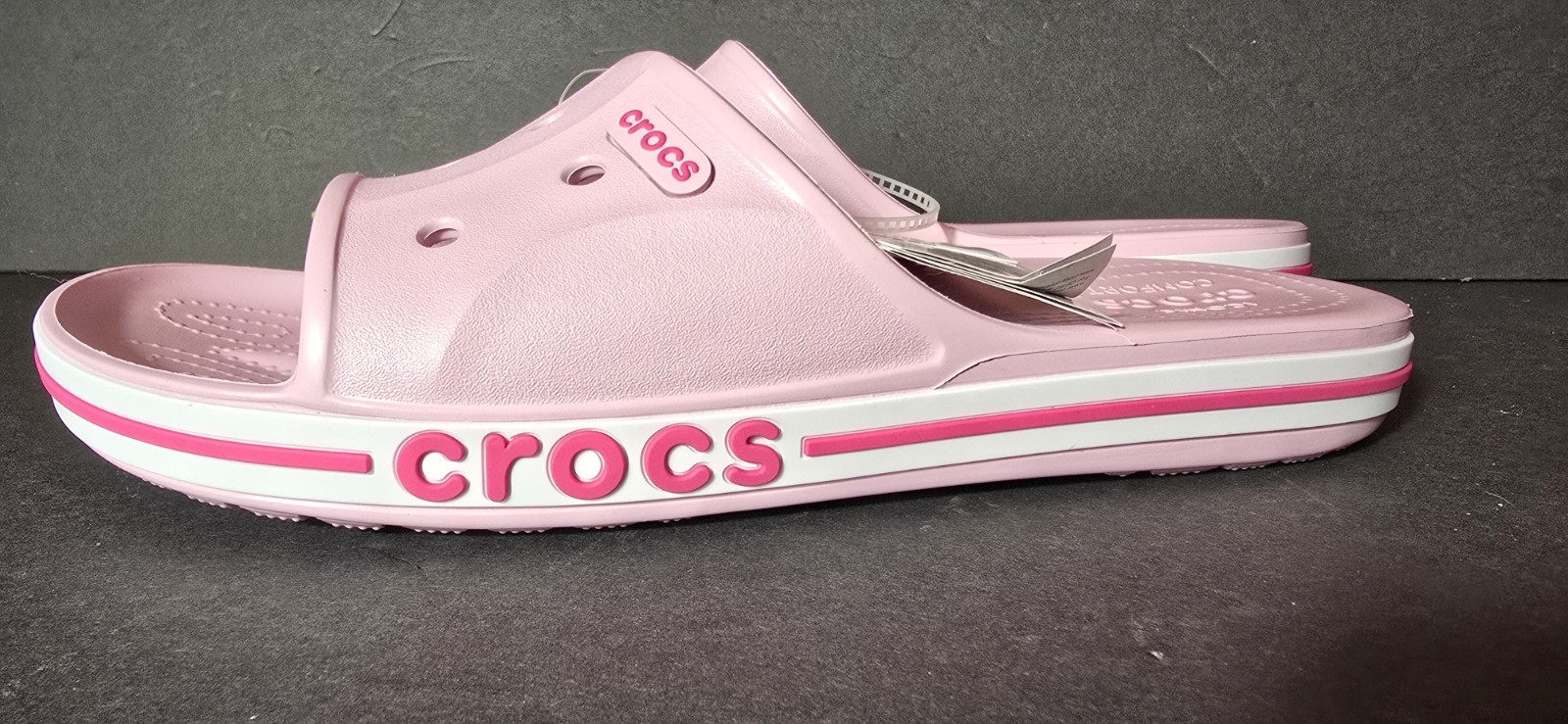 Bayaband Pink Croc Slides, Mens 8, Women’s 10, NWT