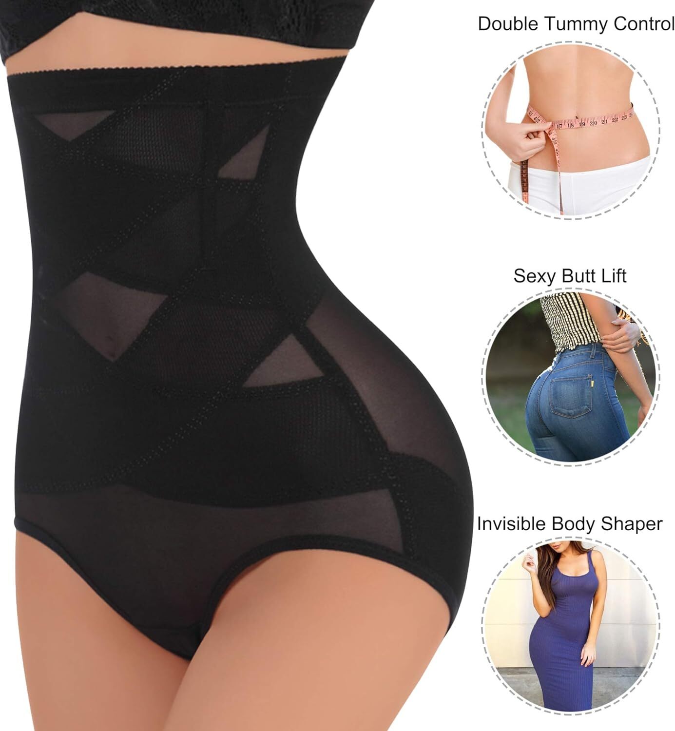 Women Tummy Control High Waist Trainer Body Shaper Underwear Firm Girdle Panties