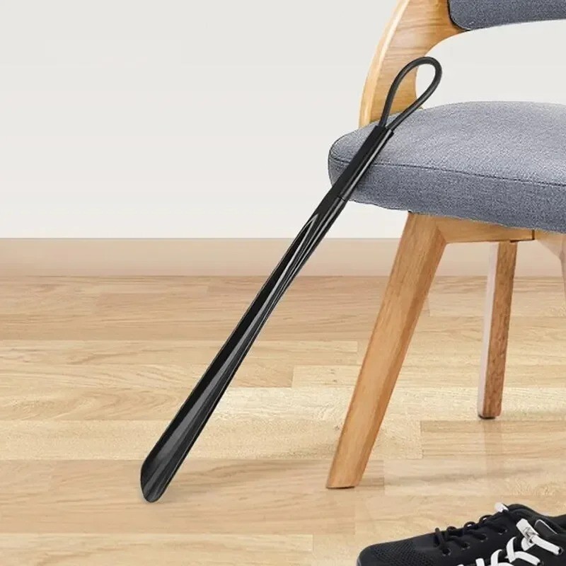 Extra Long Black Plastic Shoe Horn Spoon Shape Flexible Shoe Lifter Tool