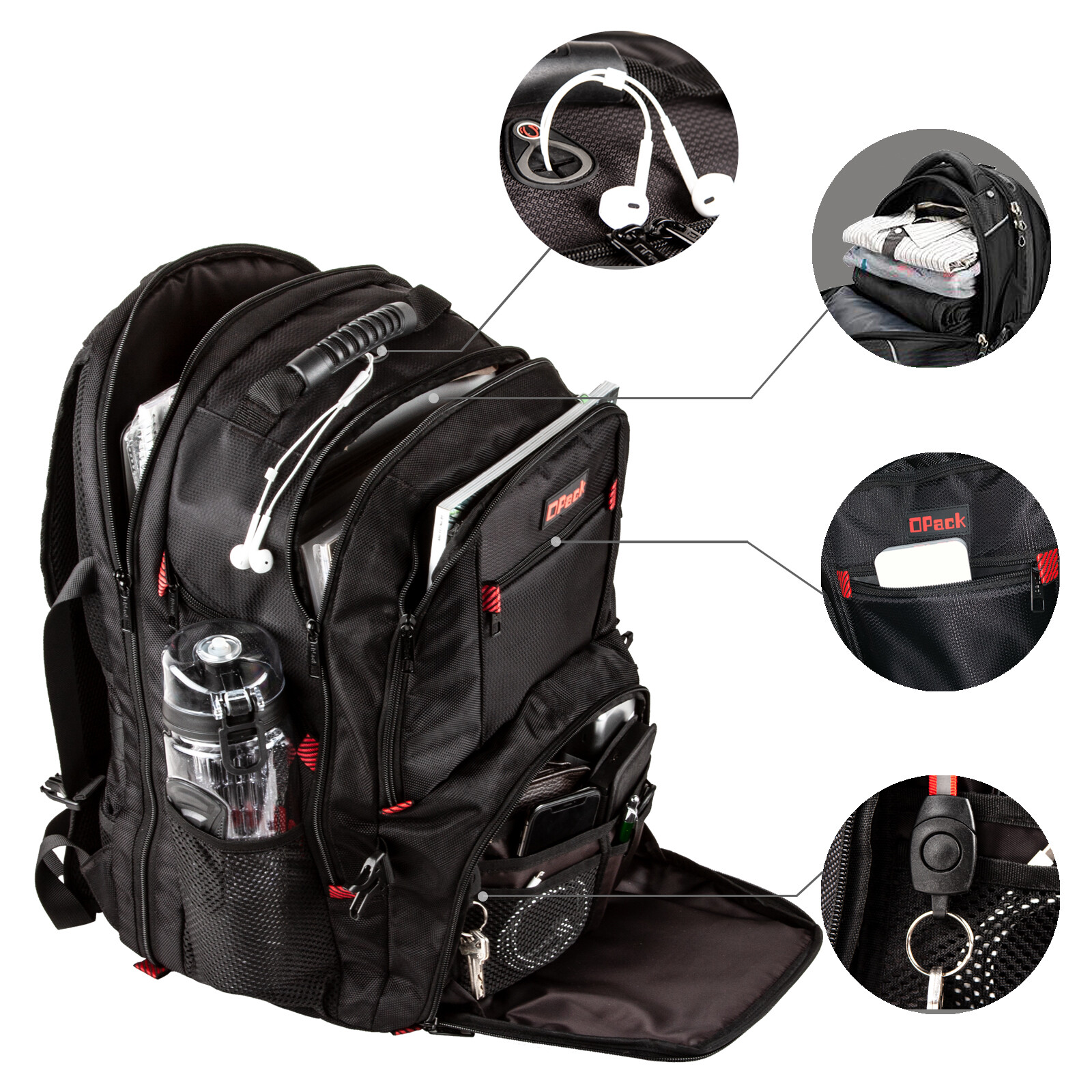 Extra Large TSA Friendly Durable Travel Backpack Anti-Theft 17″ Laptop Bag