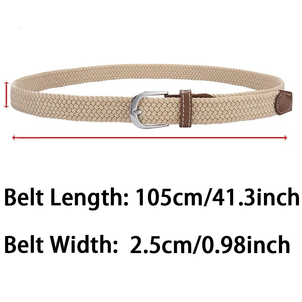 Elastic Fabric Braided Belt,Enduring Stretch Woven Belt for Unisex Men/Women/Jun