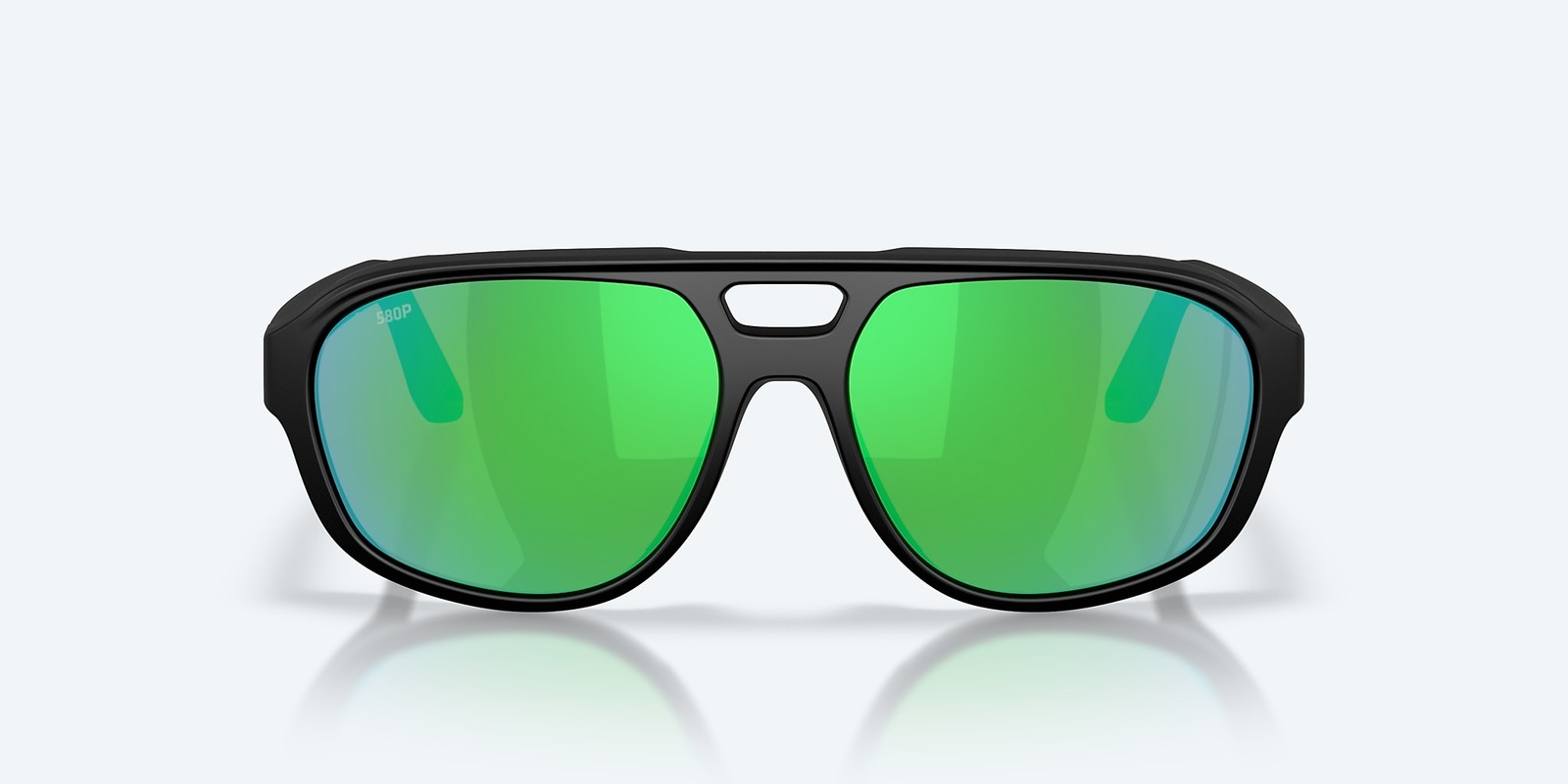Costa Del Mar Street Heat Matte Black/Green Mirror 580P Polarized Sunglasses