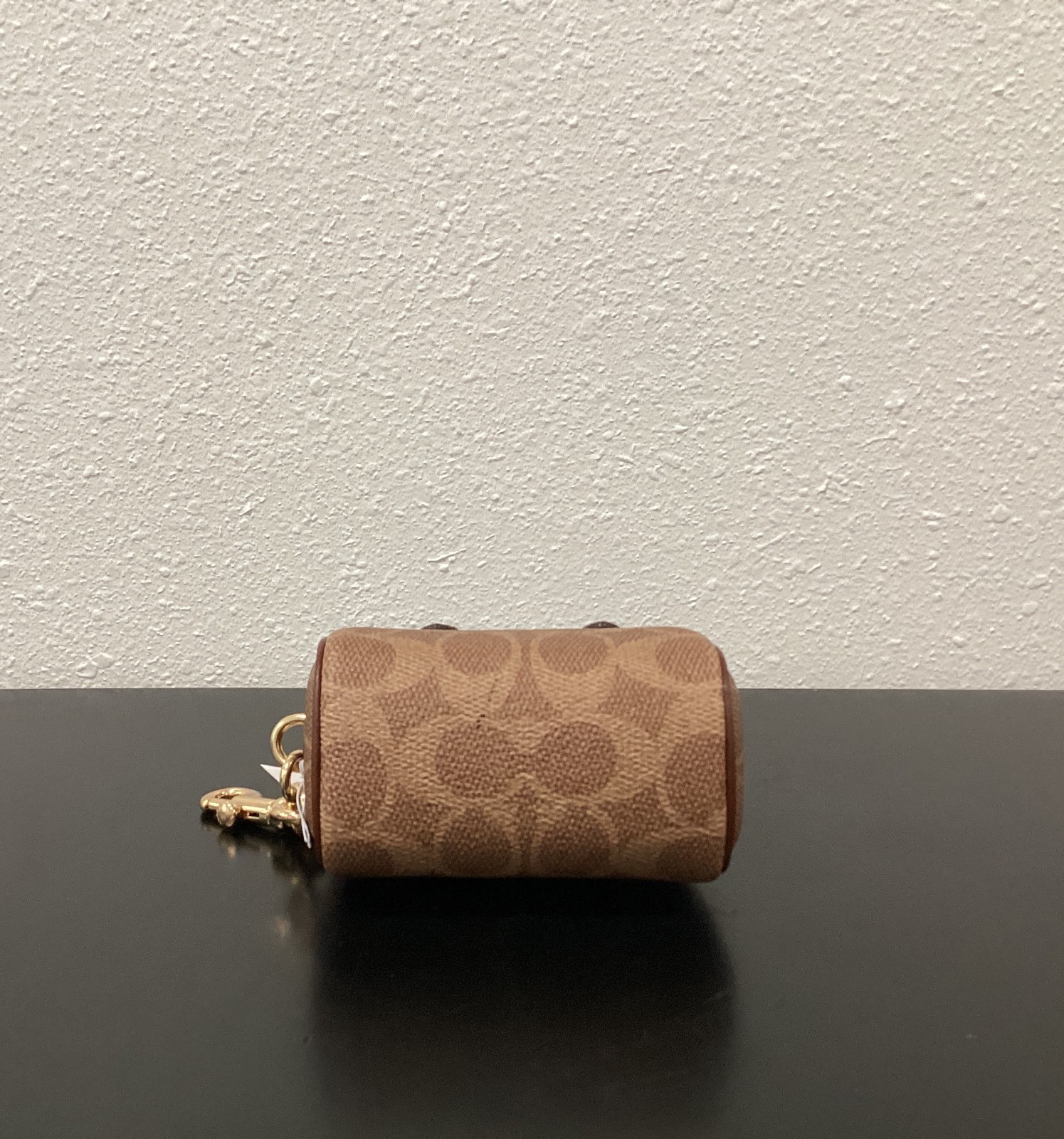Coach Mini Rowan Bag Charm 3.75″ x 2.5″ x 2.25″ CX068 Signature Canvas Leather