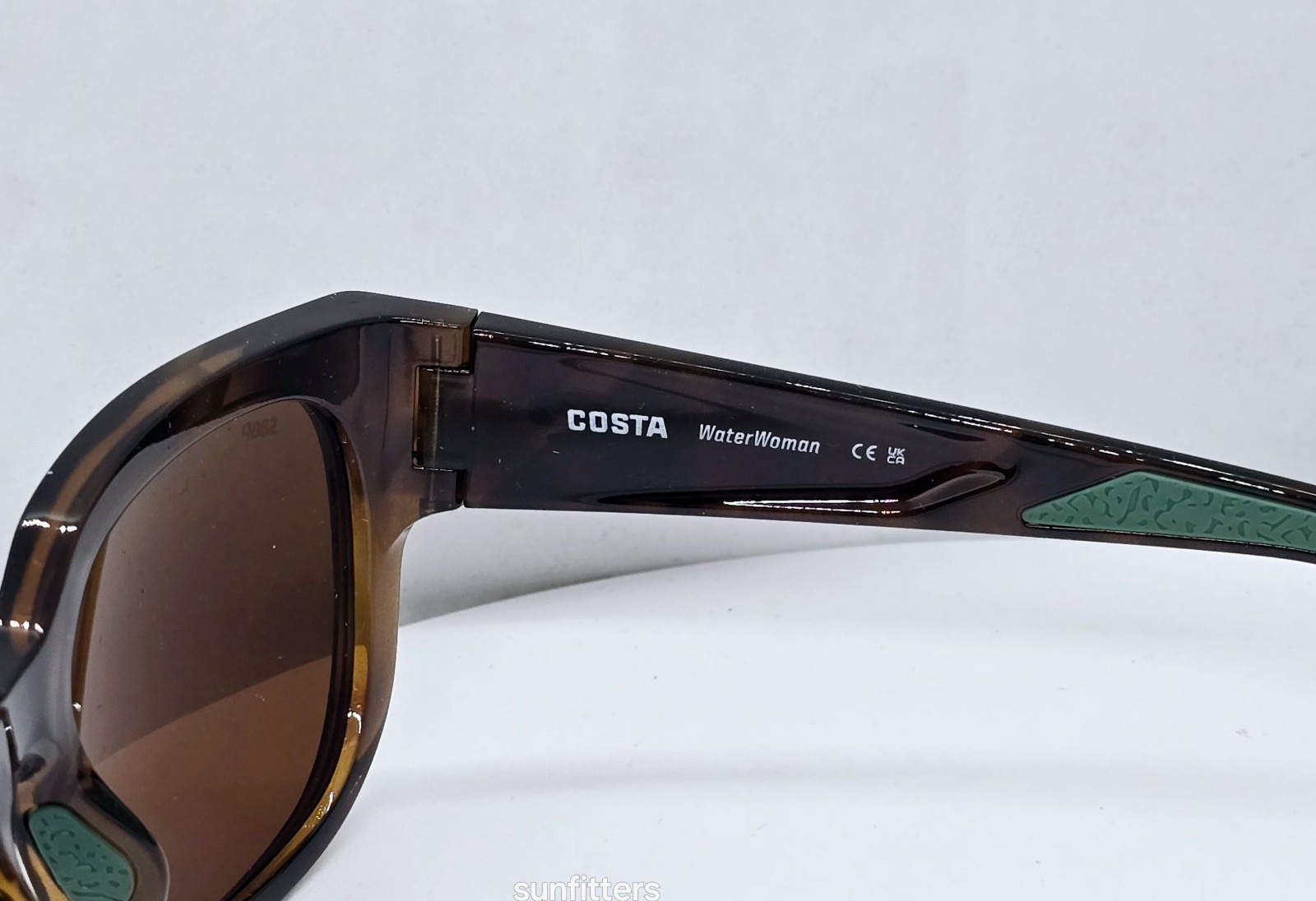 COSTA DEL MAR palm tortoise/green mirror WATERWOMAN polarized 580P sunglasses