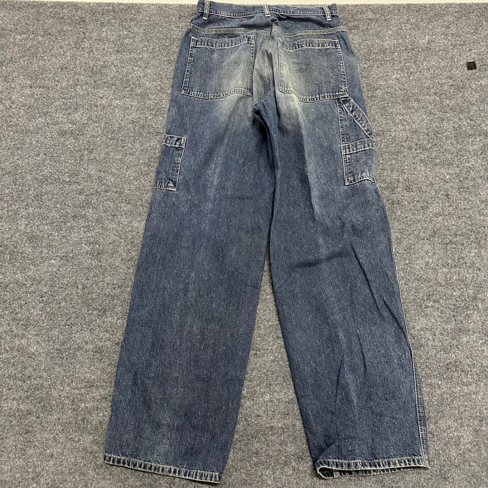 Arizona Carpenter Jeans Mens Size 28×32 Blue Loose Fit Wide Leg Denim Workwear