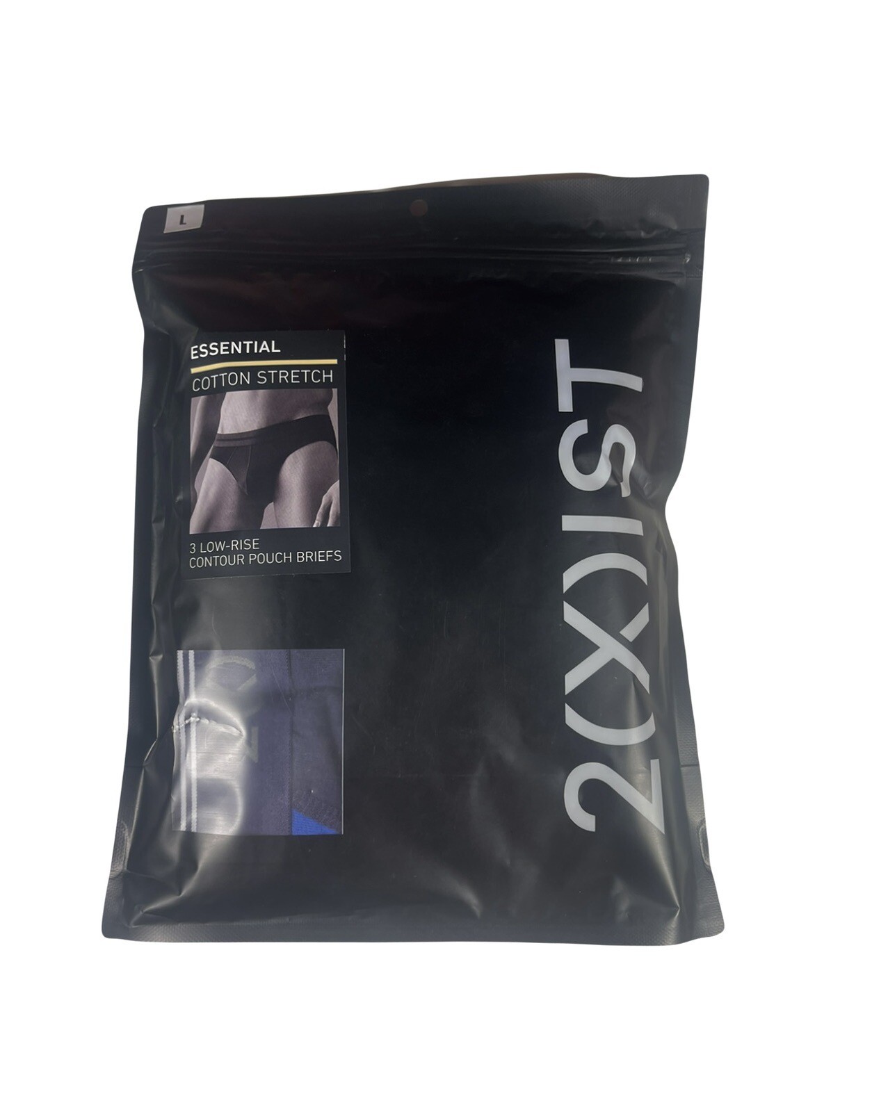 NWT 2(x)ist. 3 Pack. Breathable Stretch No Show Briefs. Blue. MSRP $39.00